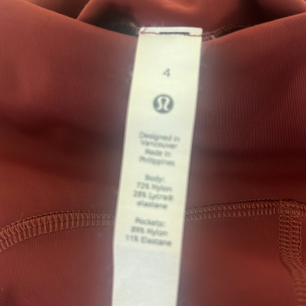 Lululemon Power Thru 25” in Merlot Red High Waisted Tight NWOT - Picture 4 of 8